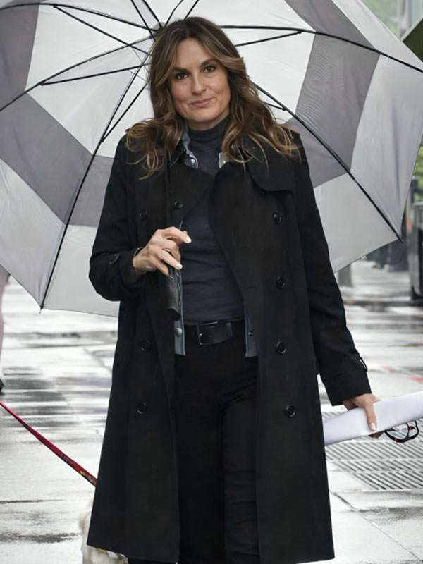 Law and Order SVU S27 Olivia Benson Black Cotton Coat