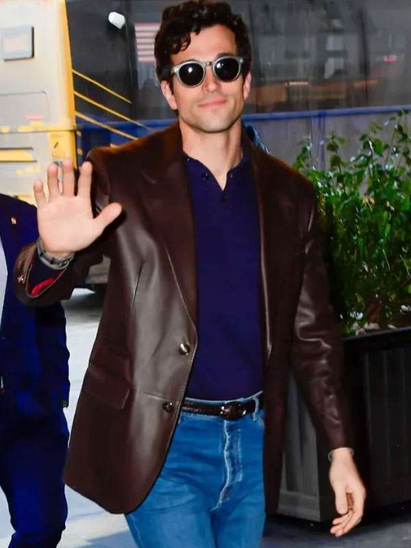 NBC Studio 2026 Paul Anthony Kelly Leather Blazer