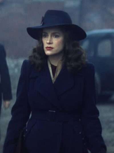 Sophie Rundle Peaky Blinders The Immortal Man Blue Wool Coat