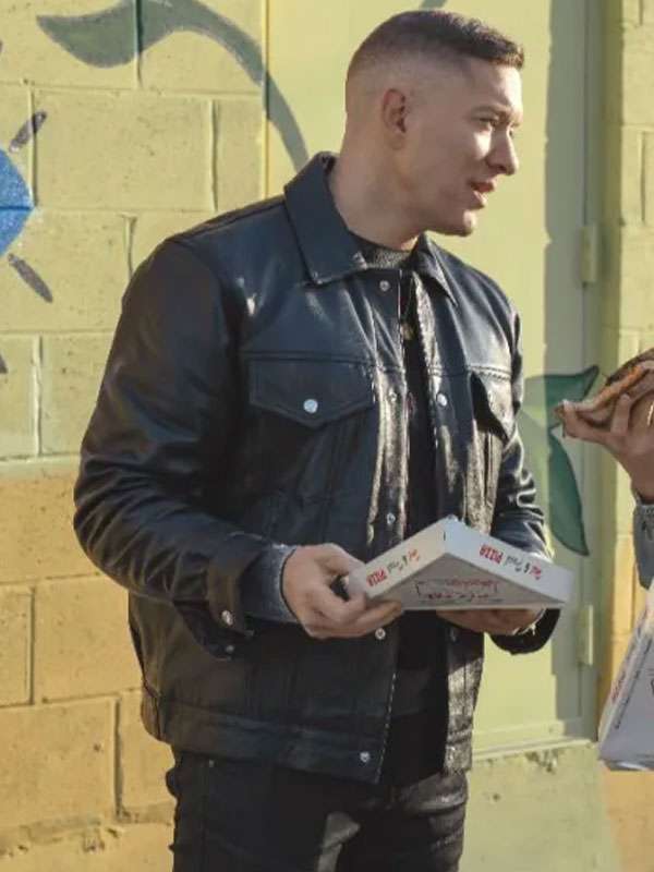 Power Book IV Force S03 Joseph Sikora Black Trucker Leather Jacket