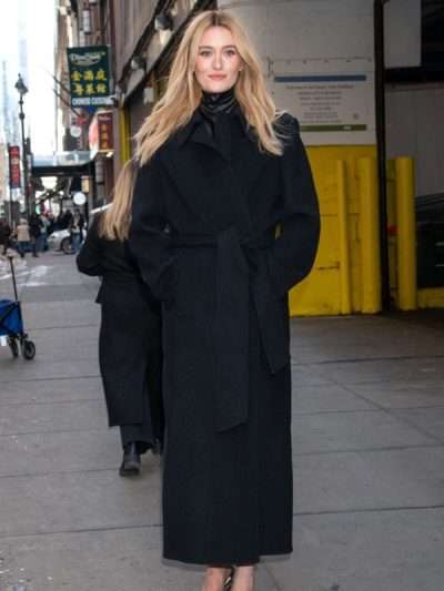 Sarah Pidgeon Love Story Premiere Night Black Coat