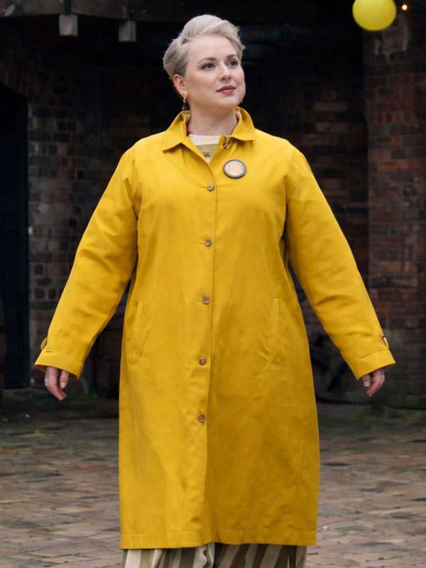 The Great Pottery Throwdown Siobhan McSweeney Yellow Cotton Coat
