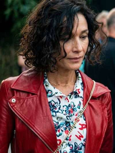 Nicole Grimaudo Solo Mio 2026 Red Leather Jacket