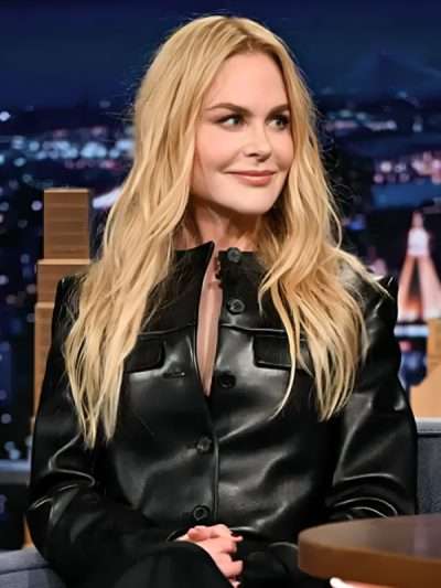 The Tonight Show S13 Nicole Kidman Leather Jacket