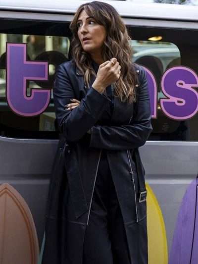 Vicki Sunny Nights Black Leather Coat