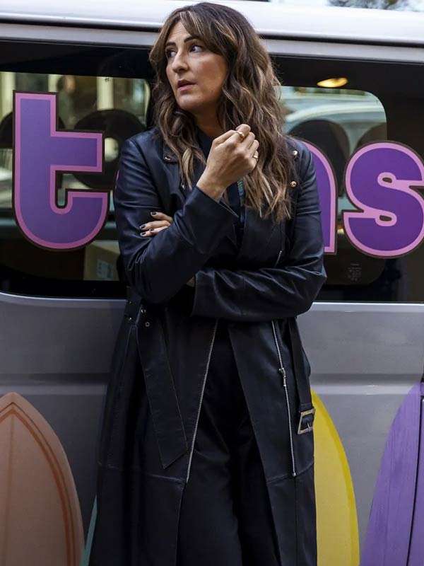 Vicki Sunny Nights Black Leather Coat