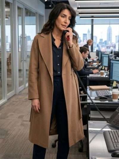 Necar Zadegan CIA Brown Wool Coat
