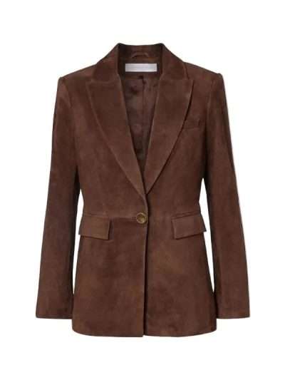 TV Series CIA 2026 Nikki Reynard Brown Suede Blazer