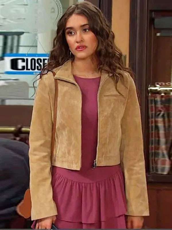 Arianna Horton Days of Our Lives Suede Leather Jacket