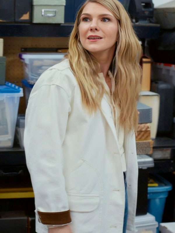 Lily Rabe Shrinking S03 White Cotton Jacket