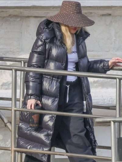 Madonna The Studio 2026 Black Puffer Coat