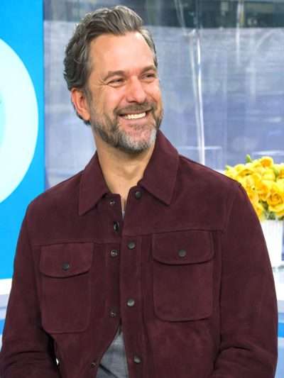 2026 Joshua Jackson Burgundy Suede Leather Jacket