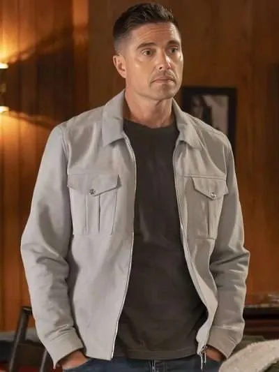 The Rookie 2026 Tim Bradford Grey Suede Jacket