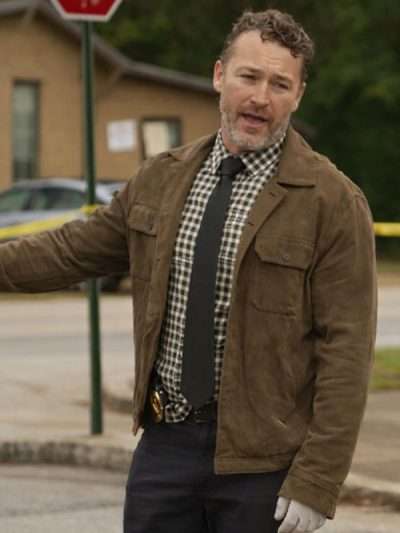 Michael Ormewood Will Trent S04 Brown Leather Jacket