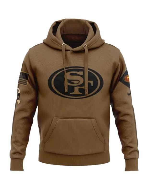 San Francisco 49ers Salute to Service Brown Hoodie