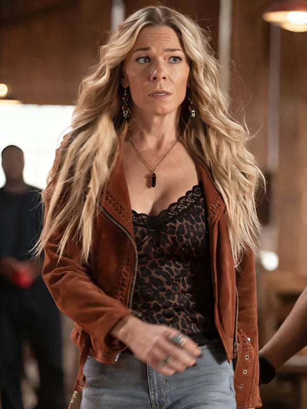 9-1-1 Nashville Dixie Bennings Brown Suede Leather Jacket