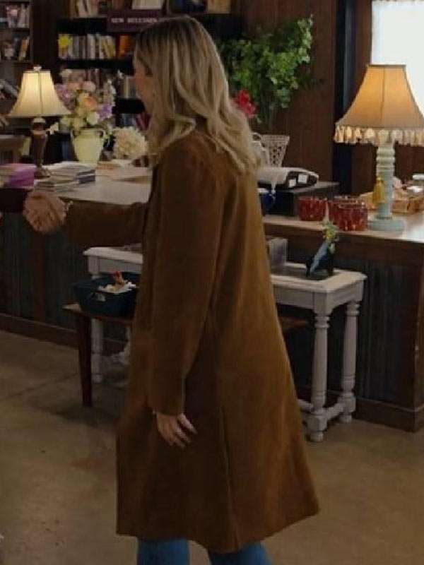 A Season to Blossom 2026 Elise Brown Suede Leather Coat