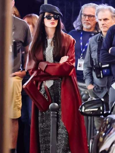 The Devil Wears Prada 2 Anne Hathaway Red Long Coat