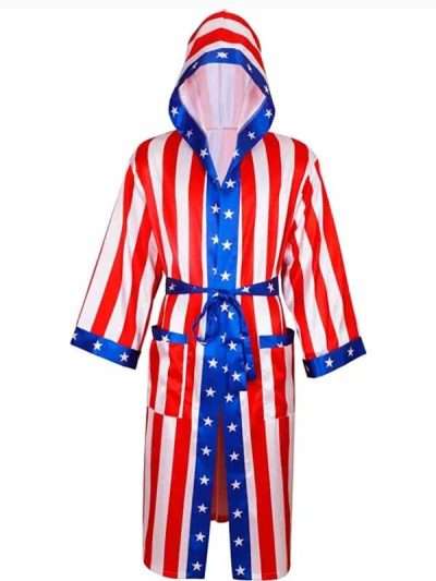 Rocky Movie American Flag Apollo Creed Costume Coat