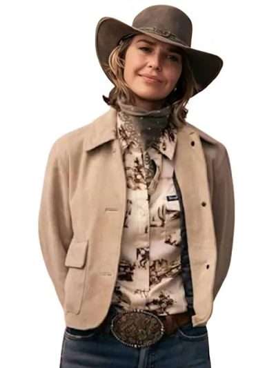 Marshals S01 Belle Skinner Beige Suede Jacket