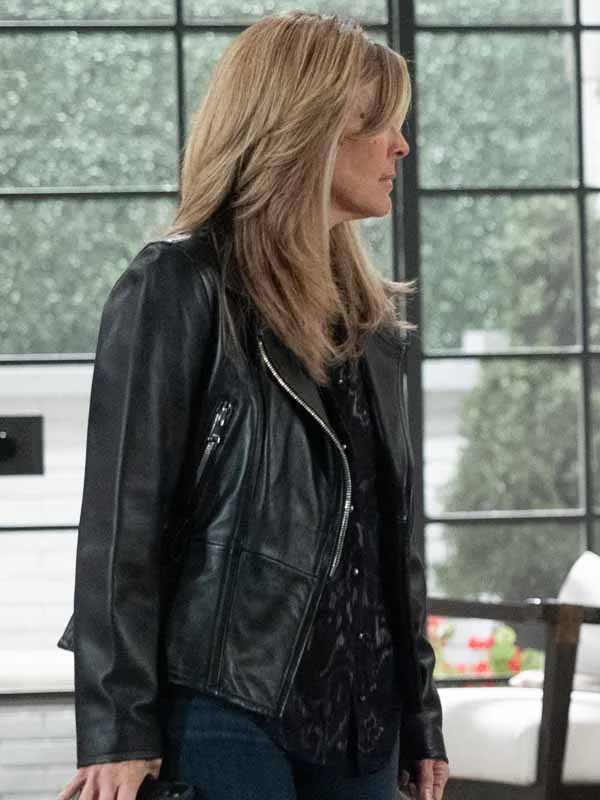 Laura Wright General Hospital Black Leather Jacket
