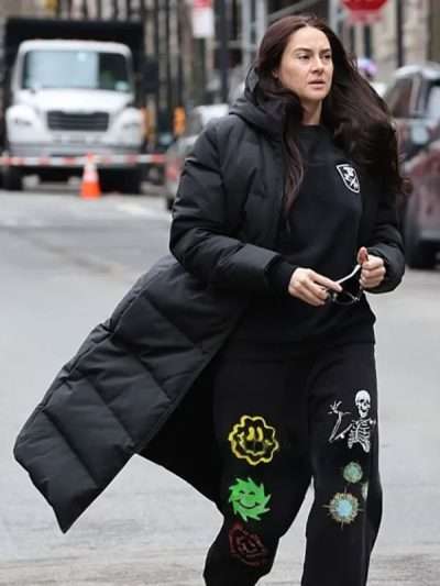 Shailene Woodley Count Me Lies 2026 Black Coat