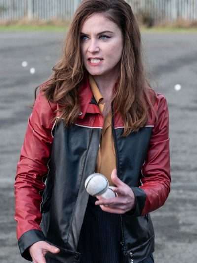 Derry Girls S02 Judith Roddy Red and Black Jacket
