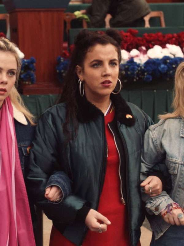 Derry Girls Season 02 Michelle Mallon Grey Fur Bomber Jacket