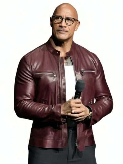 CinemaCon 2026 Dwayne Johnson Maroon Jacket