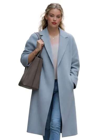 The Madison 2026 Elle Chapman Blue Wool Coat