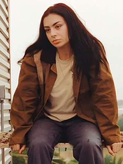 Charli XCX Faces of Death Brown Cotton Jacket