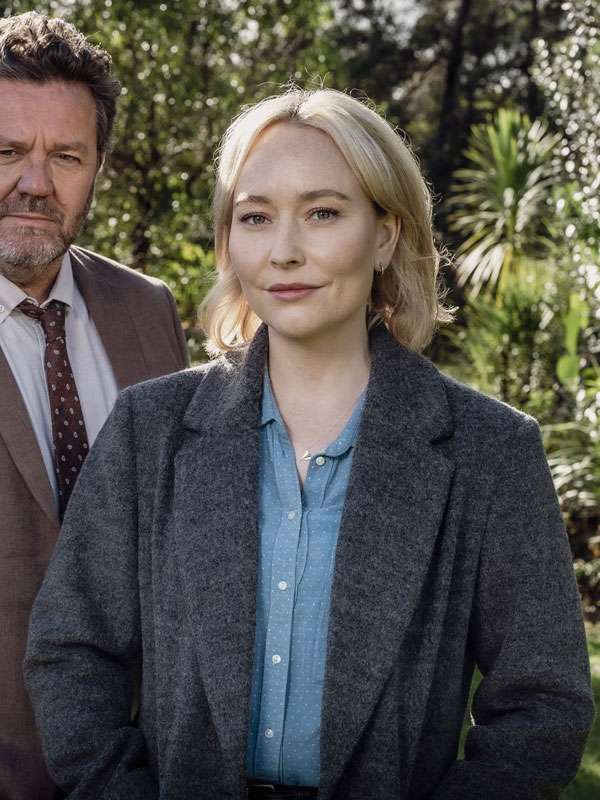 Fern Sutherland The Brokenwood Mysteries S09 Grey Wool Coat