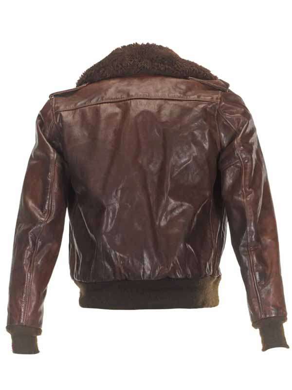 Freddie Mercury Brown Leather Bomber Jacket With Fur Collar
