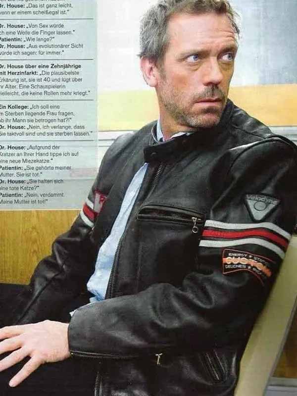 Dr. Gregory House RTAI Sports Black Leather Jacket