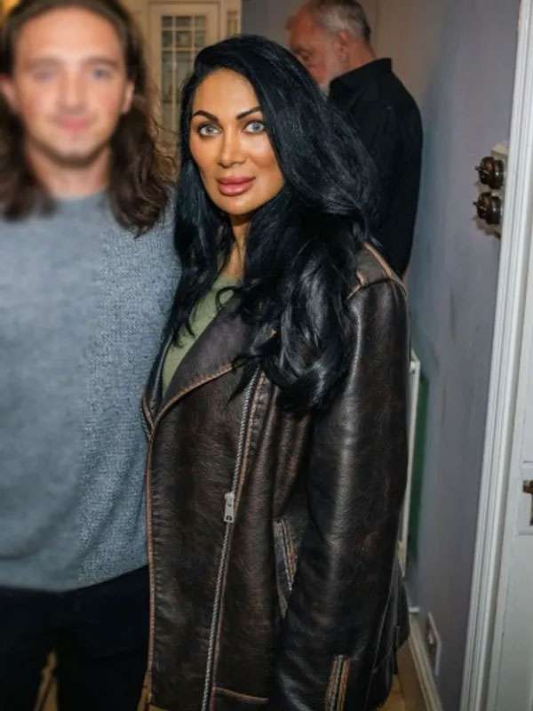 Jeanine Nerissa Sothcott Doctor Plague Distressed Leather Jacket