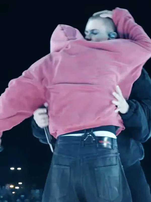 Justin Bieber Coachella 2026 Pink Hoodie