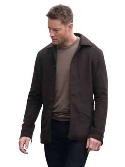 Colter Shaw Tracker 2026 Justin Hartley Brown Wool Jacket