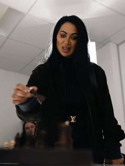 Jeanine Nerissa Sothcott Knightfall 2026 Suede Bomber Jacket
