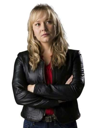 Kristin Sims The Brokenwood Mysteries Black Leather Jacket