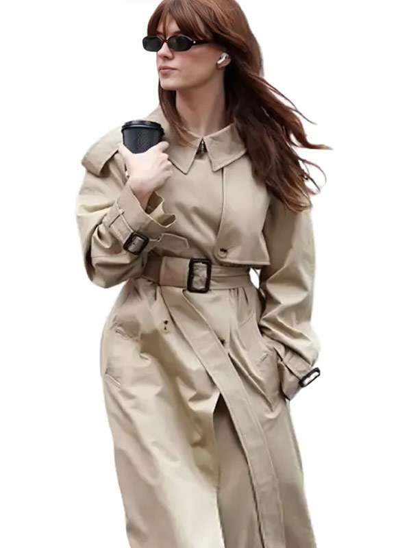 2026 Daisy Edgar-Jones Beige Cotton Trench Coat