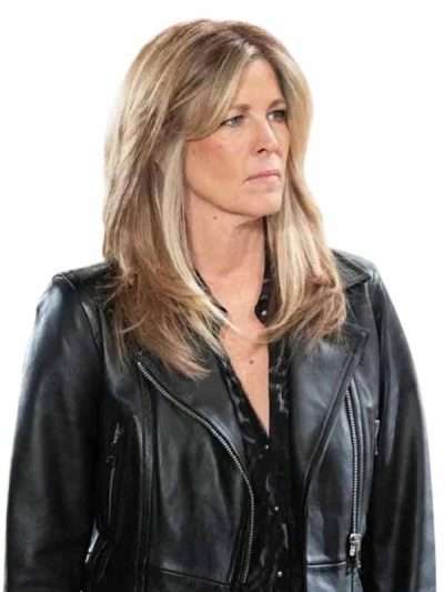 General Hospital 2026 Laura Wright Black Leather Jacket