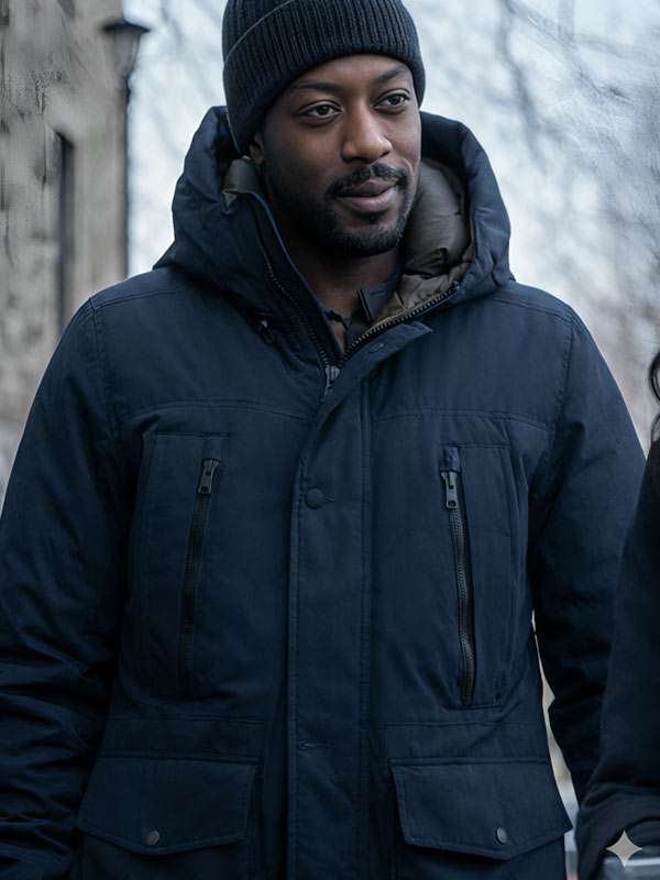 David Ajala Law and Order S25 Puffer Hooded Jacket