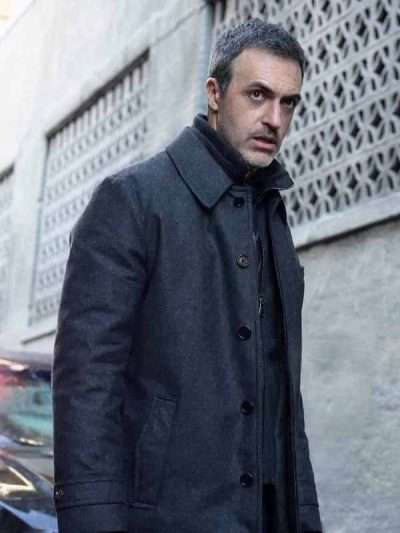 Vincent Riley Law and Order S25 Grey Wool Coat