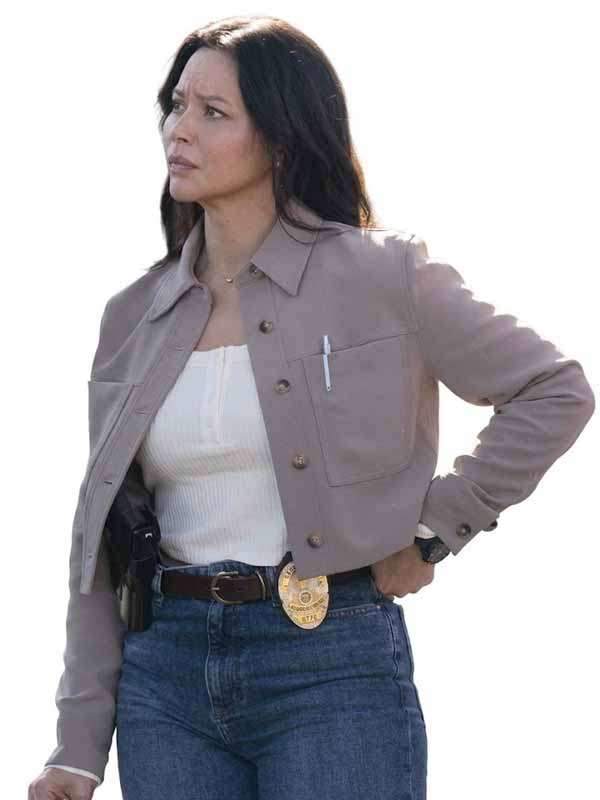 The Rookie 2026 Melissa O'Neil Grey Cropped Jacket