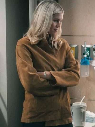 Marshals S01 Ellyn Jameson Brown Leather Jacket