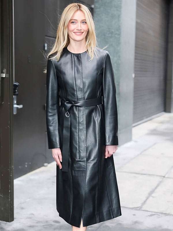 2026 Sarah Pidgeon Black Trench Coat