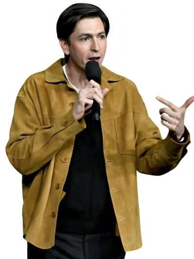 Promote The Sheep Detectives Nicholas Braun Brown Jacket