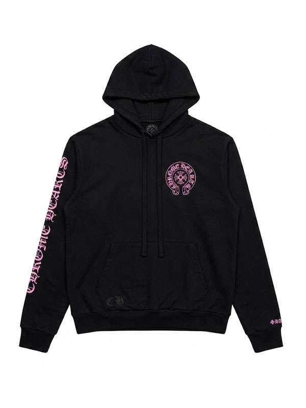 Black and Pink Chrome Hearts Hoodie