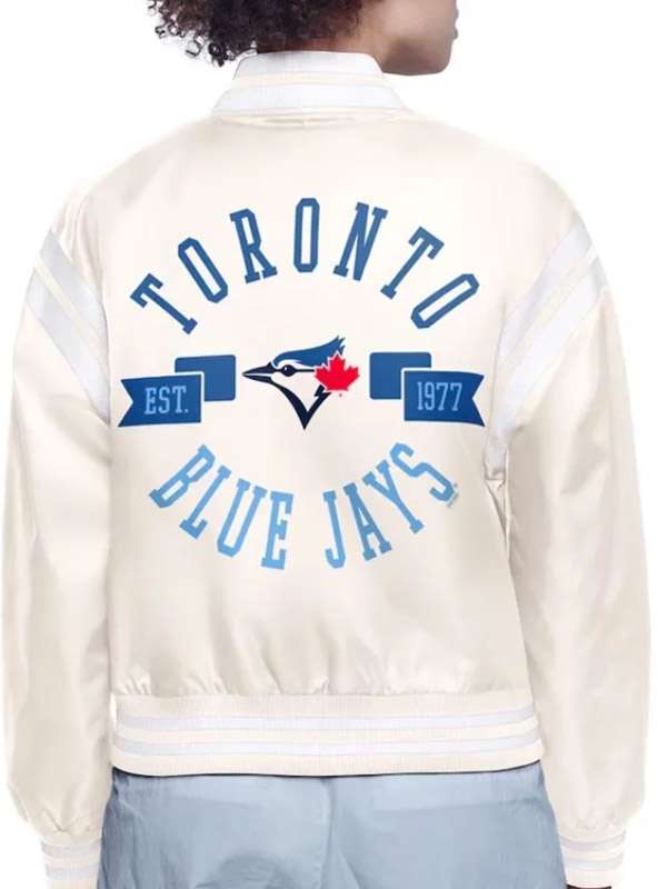 Shop Toronto Blue Jays Satin Varsity Jacket