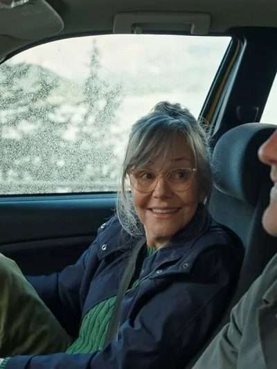 Shop Sally Field Remarkably Movie Bright Creatures 2026 Soft Blue Hooded Jacket